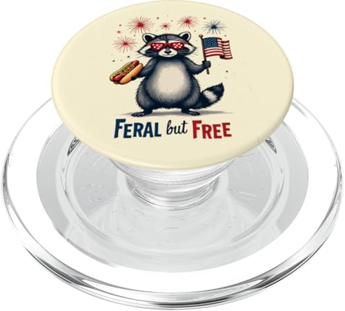 Waschbär Feral but Free 4. Juli Patriotischer Waschbär Hotdog PopSockets PopGrip für MagSafe Waschbär Feral but Free 4. Juli Patriotischer Waschbär Hotdog PopSockets PopGrip für MagSafe von Raccoon Feral & Free Independence Day 4th of july