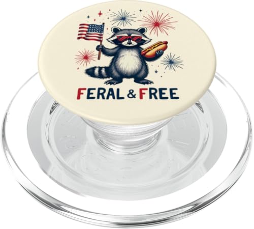 Waschbär Feral but Free 4. Juli Patriotischer Waschbär Hotdog PopSockets PopGrip für MagSafe Waschbär Feral but Free 4. Juli Patriotischer Waschbär Hotdog PopSockets PopGrip für MagSafe von Raccoon Feral & Free Independence Day 4th of july