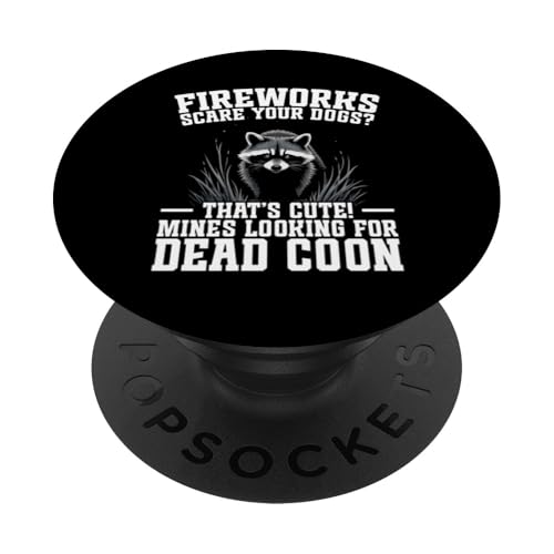 Coon Hunting Coonhound Feuerwerk Coonhunter Waschbärjäger PopSockets Klebender PopGrip Coon Hunting Coonhound Feuerwerk Coonhunter Waschbärjäger PopSockets Klebender PopGrip von Raccoon Hunting Outfit For Coonhunter & Enthusiast
