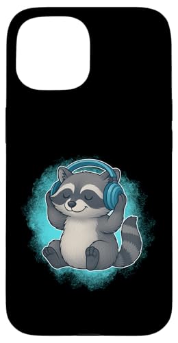DJ Raccoon Kopfhörer Musikliebhaber Hülle für iPhone 15 DJ Raccoon Kopfhörer Musikliebhaber Hülle für iPhone 15 von Raccoon Lover Tees Co.