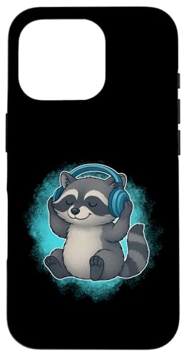 DJ Raccoon Kopfhörer Musikliebhaber Hülle für iPhone 16 Pro DJ Raccoon Kopfhörer Musikliebhaber Hülle für iPhone 16 Pro von Raccoon Lover Tees Co.