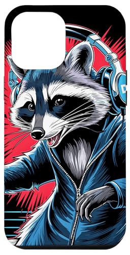 Waschbär Musik Kopfhörer DJ Kunst Marder Raccoon Hülle für iPhone 12 Pro Max Waschbär Musik Kopfhörer DJ Kunst Marder Raccoon Hülle für iPhone 12 Pro Max von Raccoon Waschbär Musik