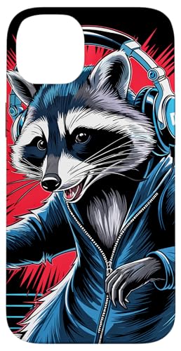 Waschbär Musik Kopfhörer DJ Kunst Marder Raccoon Hülle für iPhone 14 Plus Waschbär Musik Kopfhörer DJ Kunst Marder Raccoon Hülle für iPhone 14 Plus von Raccoon Waschbär Musik