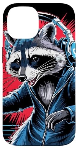 Waschbär Musik Kopfhörer DJ Kunst Marder Raccoon Hülle für iPhone 14 Waschbär Musik Kopfhörer DJ Kunst Marder Raccoon Hülle für iPhone 14 von Raccoon Waschbär Musik