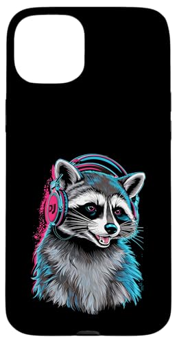 Waschbär Musik Kopfhörer DJ Kunst Marder Raccoon Hülle für iPhone 15 Plus Waschbär Musik Kopfhörer DJ Kunst Marder Raccoon Hülle für iPhone 15 Plus von Raccoon Waschbär Musik