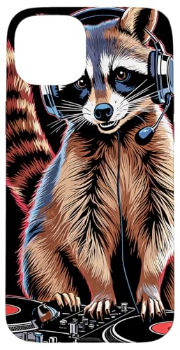 Waschbär Musik Kopfhörer DJ Kunst Marder Raccoon Hülle für iPhone 15 Plus Waschbär Musik Kopfhörer DJ Kunst Marder Raccoon Hülle für iPhone 15 Plus von Raccoon Waschbär Musik