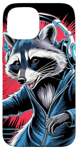 Waschbär Musik Kopfhörer DJ Kunst Marder Raccoon Hülle für iPhone 15 Waschbär Musik Kopfhörer DJ Kunst Marder Raccoon Hülle für iPhone 15 von Raccoon Waschbär Musik
