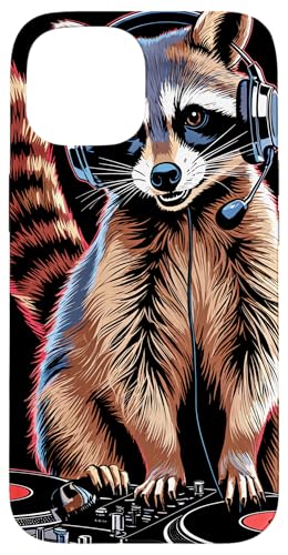 Waschbär Musik Kopfhörer DJ Kunst Marder Raccoon Hülle für iPhone 15 Waschbär Musik Kopfhörer DJ Kunst Marder Raccoon Hülle für iPhone 15 von Raccoon Waschbär Musik