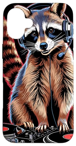 Waschbär Musik Kopfhörer DJ Kunst Marder Raccoon Hülle für iPhone 16 Plus Waschbär Musik Kopfhörer DJ Kunst Marder Raccoon Hülle für iPhone 16 Plus von Raccoon Waschbär Musik