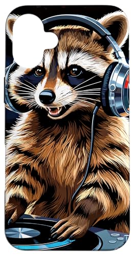 Waschbär Musik Kopfhörer DJ Kunst Marder Raccoon Hülle für iPhone 16 Plus Waschbär Musik Kopfhörer DJ Kunst Marder Raccoon Hülle für iPhone 16 Plus von Raccoon Waschbär Musik