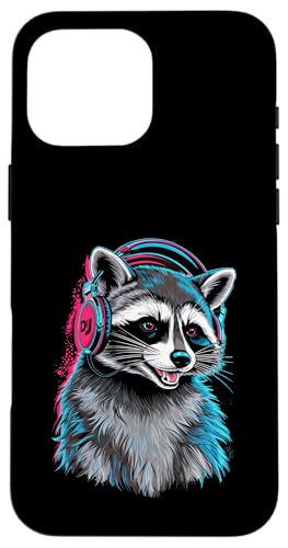Waschbär Musik Kopfhörer DJ Kunst Marder Raccoon Hülle für iPhone 16 Pro Max Waschbär Musik Kopfhörer DJ Kunst Marder Raccoon Hülle für iPhone 16 Pro Max von Raccoon Waschbär Musik