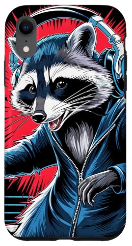 Waschbär Musik Kopfhörer DJ Kunst Marder Raccoon Hülle für iPhone XR Waschbär Musik Kopfhörer DJ Kunst Marder Raccoon Hülle für iPhone XR von Raccoon Waschbär Musik
