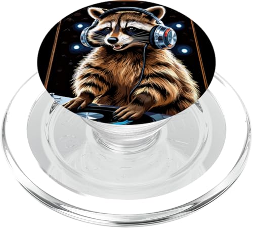 Waschbär Musik Kopfhörer DJ Kunst Marder Raccoon PopSockets PopGrip für MagSafe Waschbär Musik Kopfhörer DJ Kunst Marder Raccoon PopSockets PopGrip für MagSafe von Raccoon Waschbär Musik