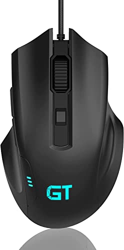 RaceGT Gaming Maus, Gaming Mouse Ergonomische Computer Maus 7 RGB Beleuchtung Gaming Maus mit Kabel Gamer Maus 4 DPI-Einstellungen Gaming-Mäuse für PC Mac von RaceGT