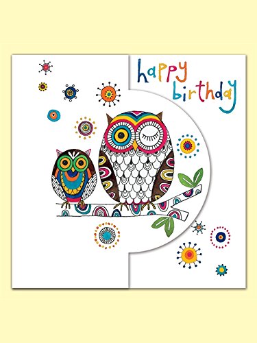 Rachel Ellen Glückwunschkarte Eulen "happy birthday" von Rachel Ellen
