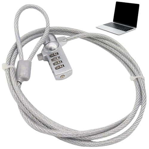 Rachlicy Laptop Lock 4ft -Kombination Sicherheit Laptop Verriegelungskabel mit 4 -stelligem Passwort tragbares leichtes sicheres Kabel für Notebooks PC Rachlicy Laptop Lock 4ft -Kombination Sicherheit Laptop Verriegelungskabel mit 4 -stelligem Passwort tragbares leichtes sicheres Kabel für Notebooks PC von Rachlicy