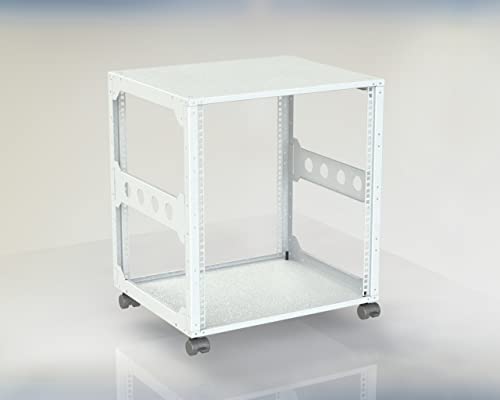 Rack Magic - 19" Mini Rack 12HE - 440mm Tiefe - RAL7035-19 Zoll Serverschrank - 19" Studiorack - Open Frame Rack Rack Magic - 19" Mini Rack 12HE - 440mm Tiefe - RAL7035-19 Zoll Serverschrank - 19" Studiorack - Open Frame Rack von Rack Magic