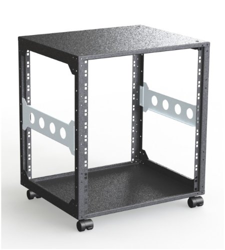 Rack Magic - 19" Mini Rack 12HE - 440mm Tiefe - Schwarz - 19 Zoll Serverschrank - 19" Studiorack - Open Frame Rack Rack Magic - 19" Mini Rack 12HE - 440mm Tiefe - Schwarz - 19 Zoll Serverschrank - 19" Studiorack - Open Frame Rack von Rack Magic