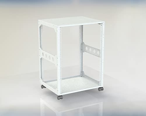 Rack Magic - 19" Mini Rack 15HE - 440mm Tiefe - RAL7035-19 Zoll Serverschrank - 19" Studiorack - Open Frame Rack Rack Magic - 19" Mini Rack 15HE - 440mm Tiefe - RAL7035-19 Zoll Serverschrank - 19" Studiorack - Open Frame Rack von Rack Magic