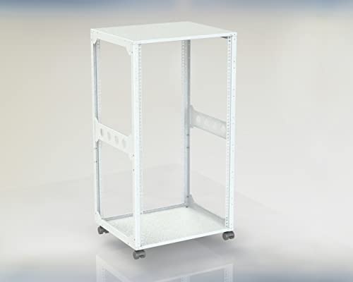 Rack Magic - 19" Mini Rack 21HE - 440mm Tiefe - RAL7035-19 Zoll Serverschrank - 19" Studiorack - Open Frame Rack Rack Magic - 19" Mini Rack 21HE - 440mm Tiefe - RAL7035-19 Zoll Serverschrank - 19" Studiorack - Open Frame Rack von Rack Magic