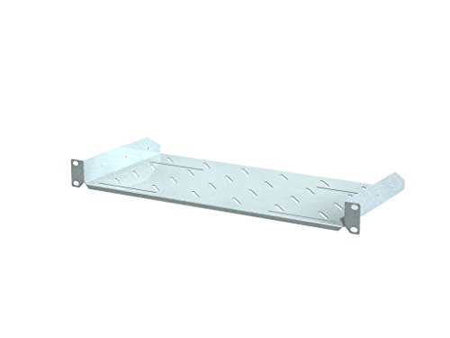 Rack Magic - 1HE Fachboden 19" Rackablage für Serverschrank bis 15kg 220mm Tiefe - RAL7035 von Rack Magic