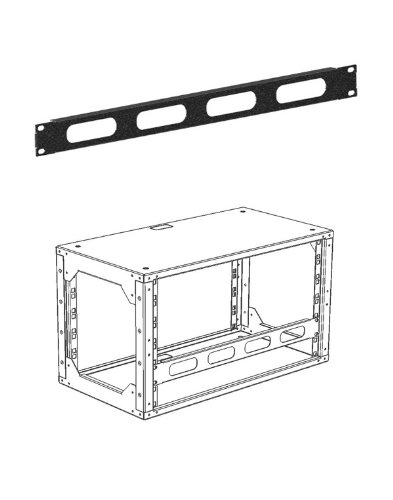 Rack Magic - 1HE Frontplatte mit Rangier- und Lüftungsausschnitten - Schwarz Rack Magic - 1HE Frontplatte mit Rangier- und Lüftungsausschnitten - Schwarz von Rack Magic