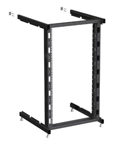 Rack Magic - 21HE offener Wandverteiler 600 mm Tiefe - schwarz -19 Zoll Wandschrank - Serverschrank - Wand Rack von Rack Magic