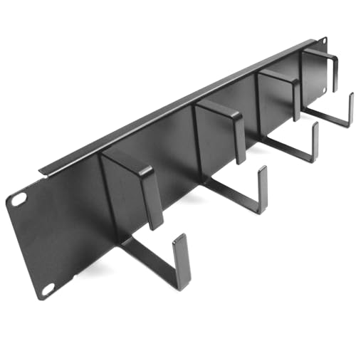 RackMatic - Kabelordner Rack 19" 2HE Kabelmanagement mit 4 Ringen Rangierpanel von RackMatic.com