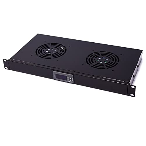 RackMatic - Lüftungs Kit mit Thermostat für Rackschrank 19" mit 2 120mm Lüftern von RackMatic.com
