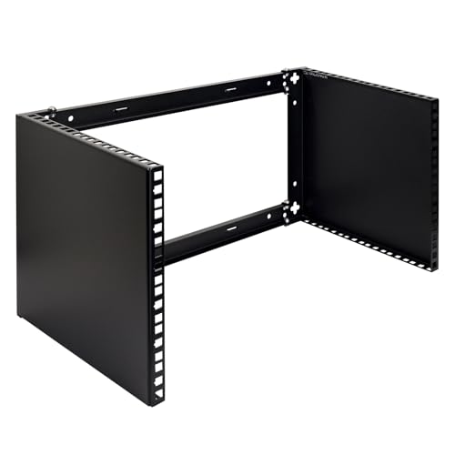 RackPath 6U Wandhalterung, Netzwerk-Rack, Patchfeld-Halterung für Server- und Netzwerkgeräte, 28,6 cm tief, belastbar, 68 kg Kapazität von RackPath