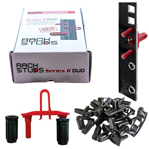 Rackstuds - DUO20 1HE Series II Rack Montagelösung - Einfache Alternative zu Käfigmuttern & Schrauben, Unverzichtbare Netzwerk-Rackstifte, Sicherste Server-Rack-Lösung, 20er-Pack, Universelle Version von Rackstuds