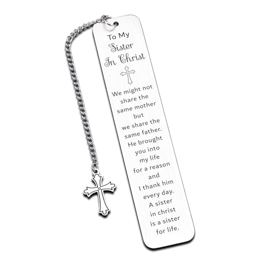 Lesezeichen mit Aufschrift "To My Sister in Christ", Geschenke für Frauen, Kreuz, christliches Buchgeschenk für sie, Schwester, Erstkommunion, Geschenke für Mädchen, Bibelvers, Lesezeichen für Lesezeichen mit Aufschrift "To My Sister in Christ", Geschenke für Frauen, Kreuz, christliches Buchgeschenk für sie, Schwester, Erstkommunion, Geschenke für Mädchen, Bibelvers, Lesezeichen für von Raddimelo