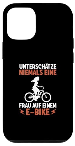 Hülle für iPhone 14 Pro Fahrrad Lustiges Frau Auf Einem E-Bike von Radfahrer E Fahrrad E-Bike Geschenke