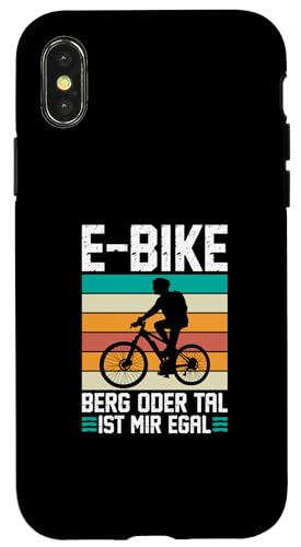 Hülle für iPhone X/XS E-Bike Berg Oder Tal Lustiges Fahrrad von Radfahrer E Fahrrad E-Bike Geschenke