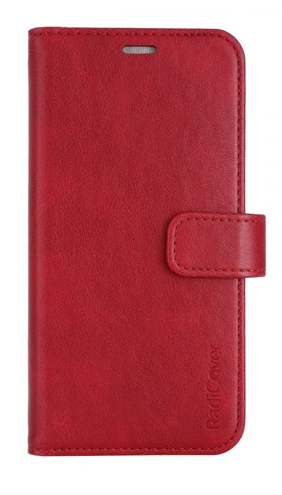 RadiCover - Radiation Protection Wallet Vegan Leather iPhone 14 Flipcover Red von RadiCover