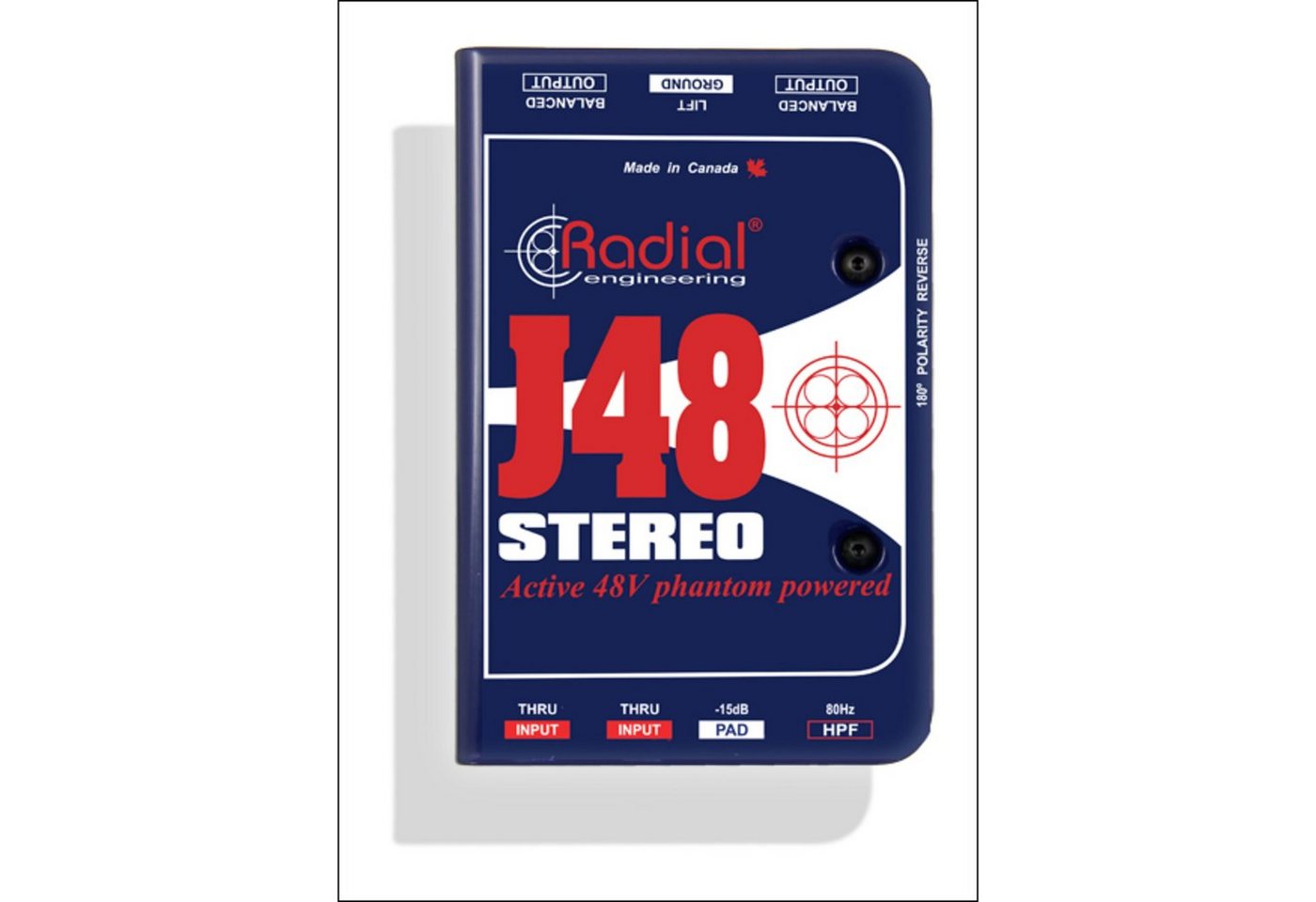 Radial Audio-Wandler, (J-48 Stereo DI active phantom powered 48V, Studio Hardware, DI-Boxen), J-48 Stereo DI active phantom powered 48V - DI Box von Radial