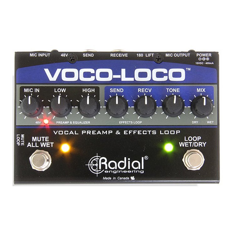 Radial Voco-Loco Mikrofon-Vorverstärker und Effekt-Loops von Radial
