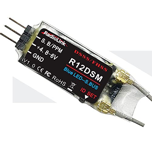 Radiolink R12DSM RC Empfänger 12 Kanäle 2,4 GHz SBUS/PWM große Reichweite für Fernsteuerung AT9/AT9S/AT9S Pro AT10II/AT10 von Radiolink