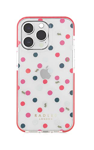 RADLEY Schutzhülle für iPhone 13 Pro Max – immergrüner Druck/rote Stoßfänger von Radley