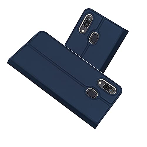 Radoo Kompatibel mit Samsung Galaxy A30 Lederhülle, PU Leder Handyhülle Brieftasche-Stil Magnetisch Klapphülle Etui Brieftasche Hülle Schutzhülle Tasche für Samsung Galaxy A30 (Blau) von Radoo