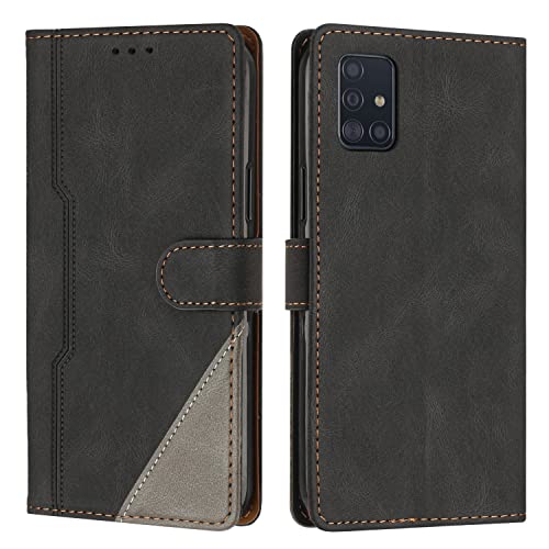 Radoo Kompatibel mit Samsung Galaxy A51 4G / M40S Hülle, PU Leder Handyhülle [Stand Feature] [Kartenfachr] [Magnetic Closure Snap] Schutzhülle Klappbar Flip Cover für Samsung A51 4G / M40S (Schwarz) von Radoo
