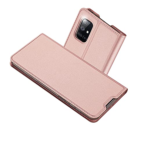 Radoo Kompatibel mit Samsung Galaxy A71 5G Lederhülle, PU Leder Handyhülle Brieftasche-Stil Magnetisch Klapphülle Etui Brieftasche Hülle Schutzhülle Tasche für Samsung Galaxy A71 5G (Rose Gold) von Radoo