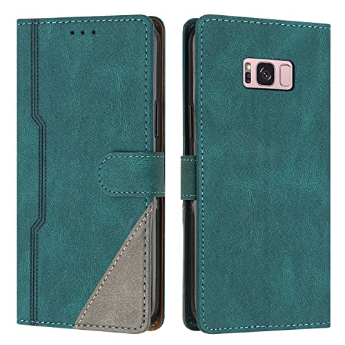 Radoo Kompatibel mit Samsung Galaxy S8 Plus / S8+ Hülle, PU Leder Handyhülle [Stand Feature] [Kartenfachr] [Magnetic Closure Snap] Schutzhülle Klappbar Flip Case Cover für Samsung S8 Plus/S8+ (Grün) von Radoo