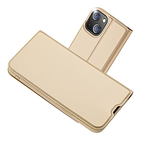 Radoo für iPhone 13 Hülle, iPhone 13 Lederhülle, Premium PU Leder Handyhülle Brieftasche-Stil Magnetisch Klapphülle Etui Brieftasche Hülle Schutzhülle Tasche für iPhone 13 (6,1 Zoll) (Gold) von Radoo