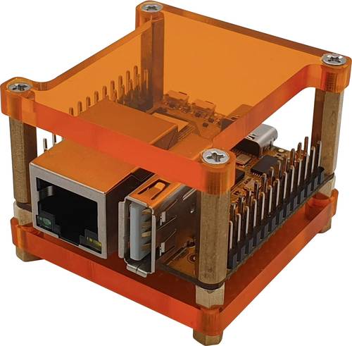 Radxa RPiS_Acryl_O SBC-Gehäuse Passend für (Entwicklungskits): Rock Pi Orange von Radxa