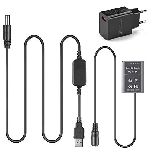 PS-BLN1 Dummy-Batterie DC-Koppler USB-Kabel QC3.0 Adapter für Olympus-Kamera OM-D E-M5 II 2 E-M1 Pen E-P5 PS-BLN1 Dummy-Batterie DC-Koppler USB-Kabel QC3.0 Adapter für Olympus-Kamera OM-D E-M5 II 2 E-M1 Pen E-P5 von Raeisusp