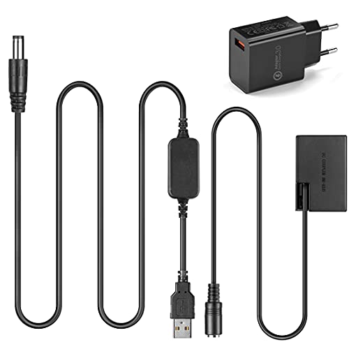 Raeisusp 5V-8.4V USB Kamera Netzteil Versorgung ACK-E18 + QC3.0 USB Ladegerät + DR-E18 BG-E18 LP-E17 Dummy Batterie DC Grip für Canon EOS 750D Kiss X8i T6i 760D T6S 77D 800D 200D 250D Rebel SL2 Raeisusp 5V-8.4V USB Kamera Netzteil Versorgung ACK-E18 + QC3.0 USB Ladegerät + DR-E18 BG-E18 LP-E17 Dummy Batterie DC Grip für Canon EOS 750D Kiss X8i T6i 760D T6S 77D 800D 200D 250D Rebel SL2 von Raeisusp