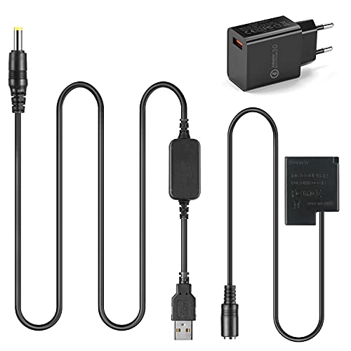 Raeisusp DMW-BLH7 Dummy-Akku DMW DCC15 DC-Koppler + USB 5V-8.4V Kabel + QC3.0 USB Adapter für Panasonic DMC-GM1 GM5 GF7 GF8 LX9 LX10 LX15 DC-GF9 GF10 GF90 GX800 GX850 Raeisusp DMW-BLH7 Dummy-Akku DMW DCC15 DC-Koppler + USB 5V-8.4V Kabel + QC3.0 USB Adapter für Panasonic DMC-GM1 GM5 GF7 GF8 LX9 LX10 LX15 DC-GF9 GF10 GF90 GX800 GX850 von Raeisusp
