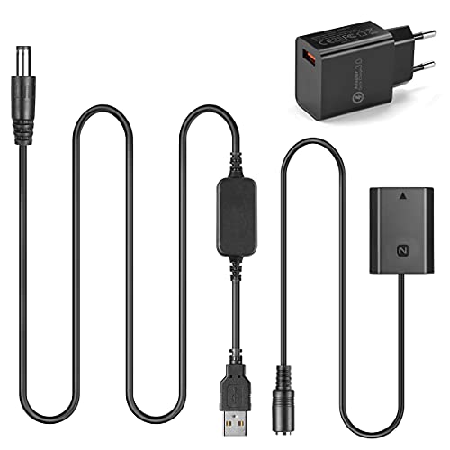 Raeisusp AC-FZ100 USB-Kabel + NP-FZ100 FZ100 VG-C3EM Dummy-Batterie + QC 3.0 Adapter für Sony Alpha A9 A7RM3 A7RIII a7iii A7M3 ILCE-9 Raeisusp AC-FZ100 USB-Kabel + NP-FZ100 FZ100 VG-C3EM Dummy-Batterie + QC 3.0 Adapter für Sony Alpha A9 A7RM3 A7RIII a7iii A7M3 ILCE-9 von Raeisusp