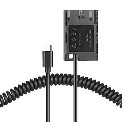 Raeisusp LP-E6 Dummy Akku PD Feder Stromanschluss USB-C Kabel DR-E6 Ersatz für Canon EOS R 90D 80D 70D 60Da 5D Mark II III IV 6D Mark II 7D Mark II von Raeisusp